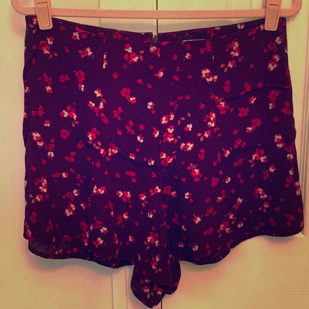 Express High Waisted Floral Shorts
